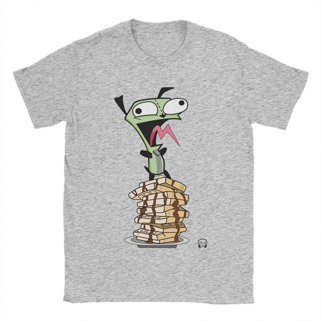 Invaders Zims Cotton T-Shirt For Man Summer  Classic T Shirts O-Neck Leisure Tees Oversize Cheap Tops
