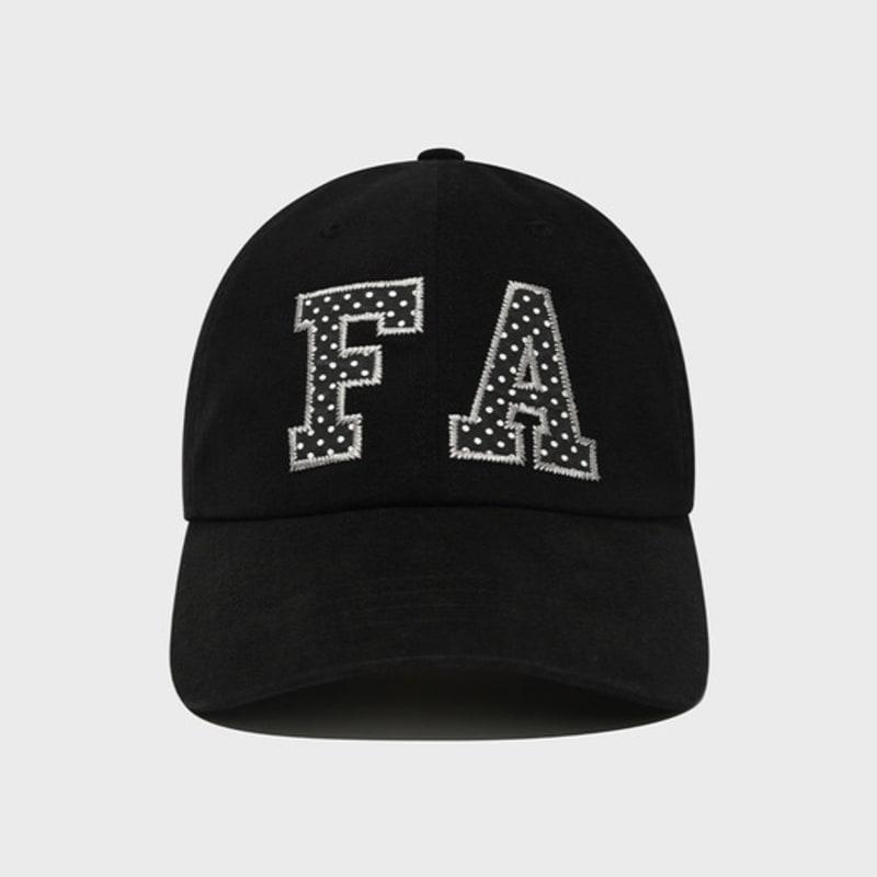 FALLETT Sporty Applique Ball Cap Black