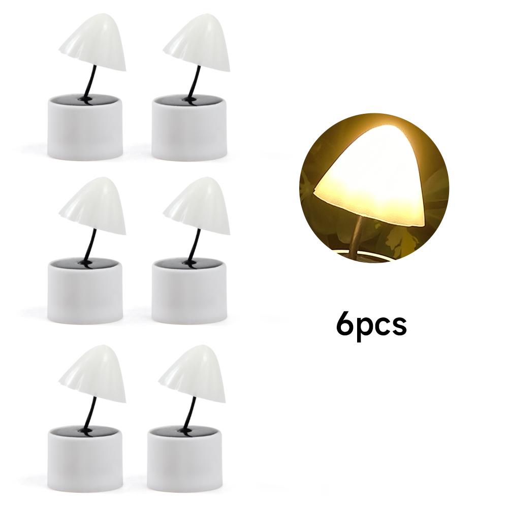 

LED Flameless Candle Lights Solar Mushroom Candles Tea Lights Outdoor Waterproof Terrace Lamp Christmas Ceremony Party Decor