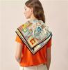 Twill Silk Headband Hijab Square Scarf Print 90Cm Warm Beach Stoles Shawl Wraps Female Hair Band Bag Wrist Bandana Foulard