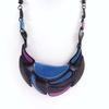 NOA [G5950] - Designer Necklace 'Harlequin' Blue Pink