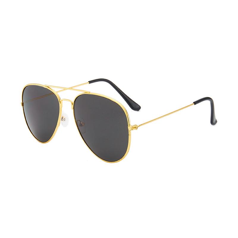 Unisex Aviator Frog Mirror Sunglasses - Multicolor Metal Frame