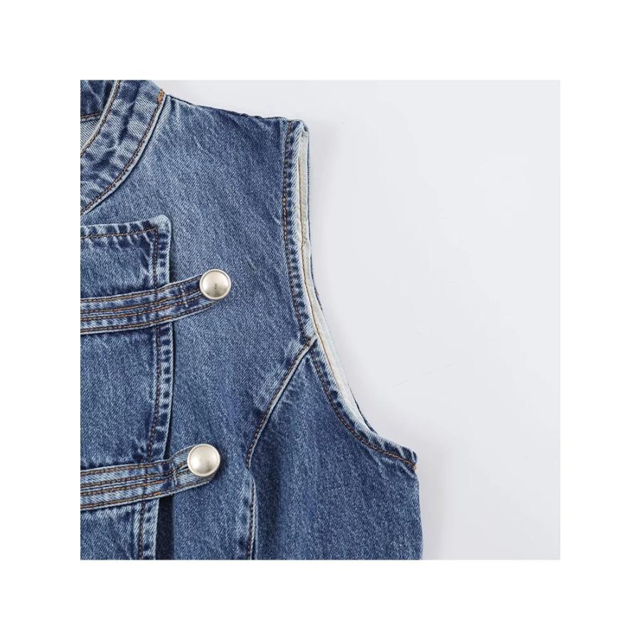 2026 Novo Colete Curto Feminino Moda Verão Top Cropped Jeans Lady Casual Sem Mangas Streetwear Coletes de Cintura Estreita
