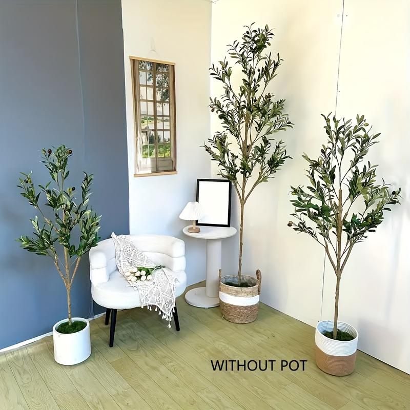 Kunstmatige Olijfboom | Binnen/Buiten Plastic Decoratie voor Woonkamer, Thuiskantoor, Tuin | Nieuw Huiswarmingcadeau Moderne Stijl Olijfdecor