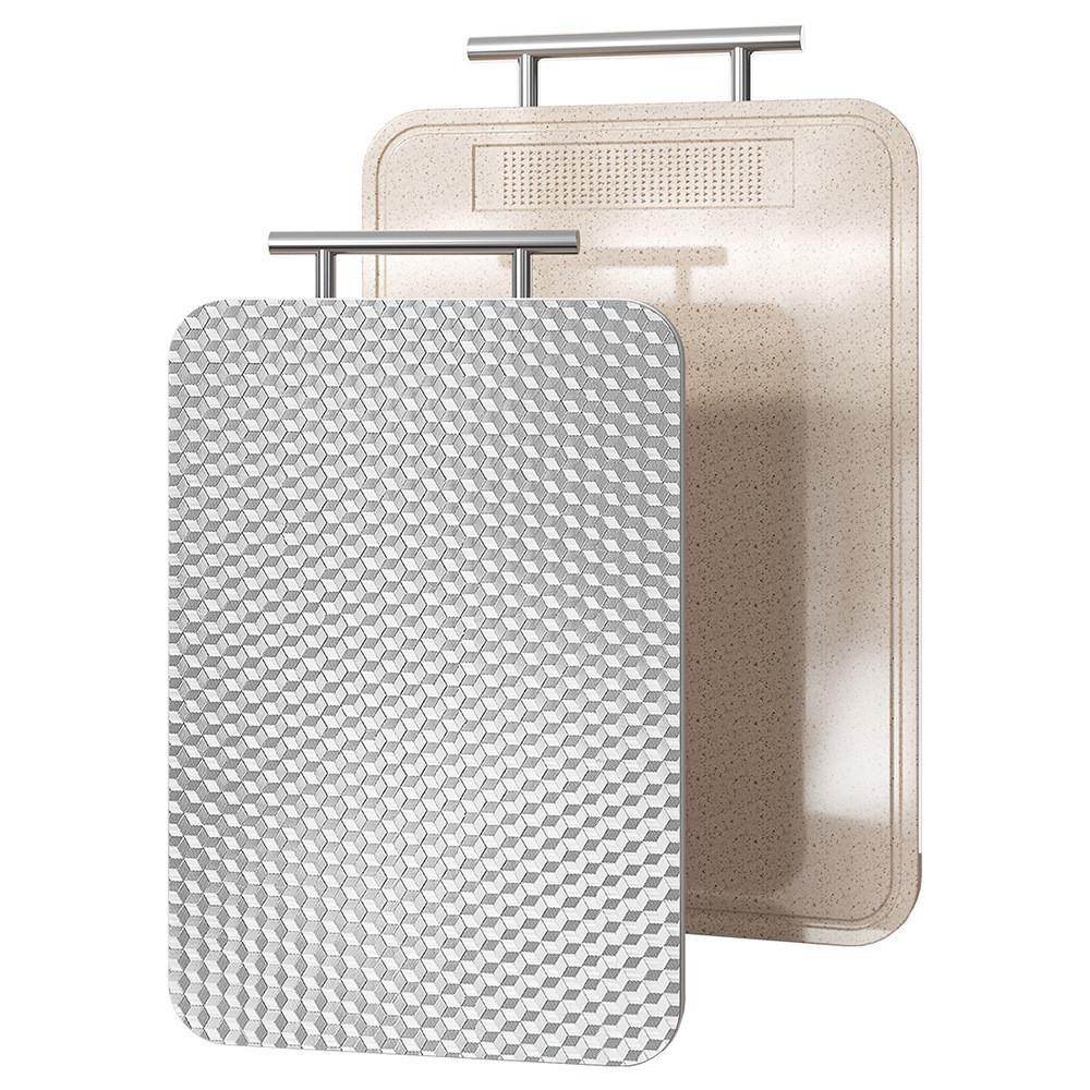 Stainless Steel Multifunctional Chopping Board New Double-sided Cutting Board Food Grade Wheat Straw Chopping Block