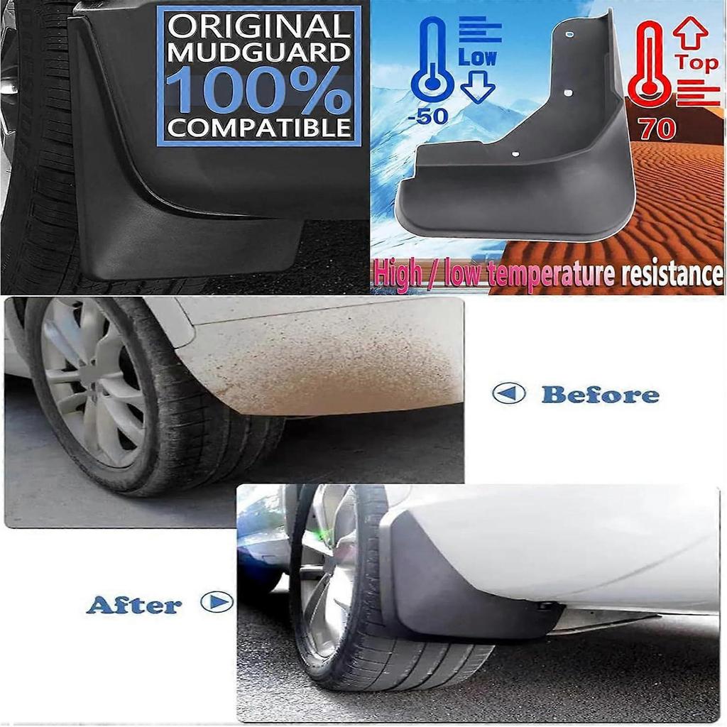 Car Mud Flaps Mudguard for Land Rover Range Rover Velar 2017-2024 Front and Rear Mudflaps Splash Guards Heavy Duty Flares 4-PC Auto Accessories