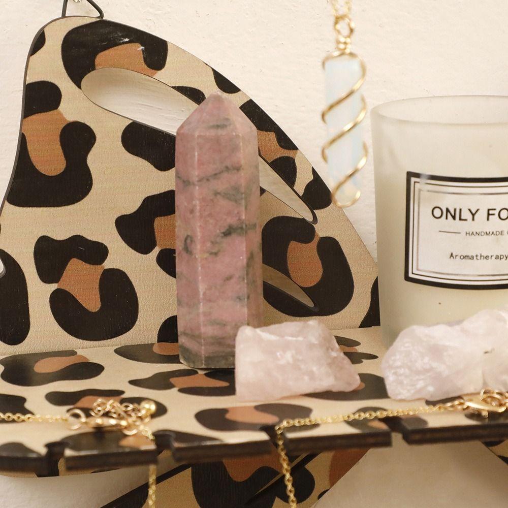 INS Leopard Bow Wall Shelf Wall Mounted Floating Storage Stand Hanging Jewelry Organizers Office