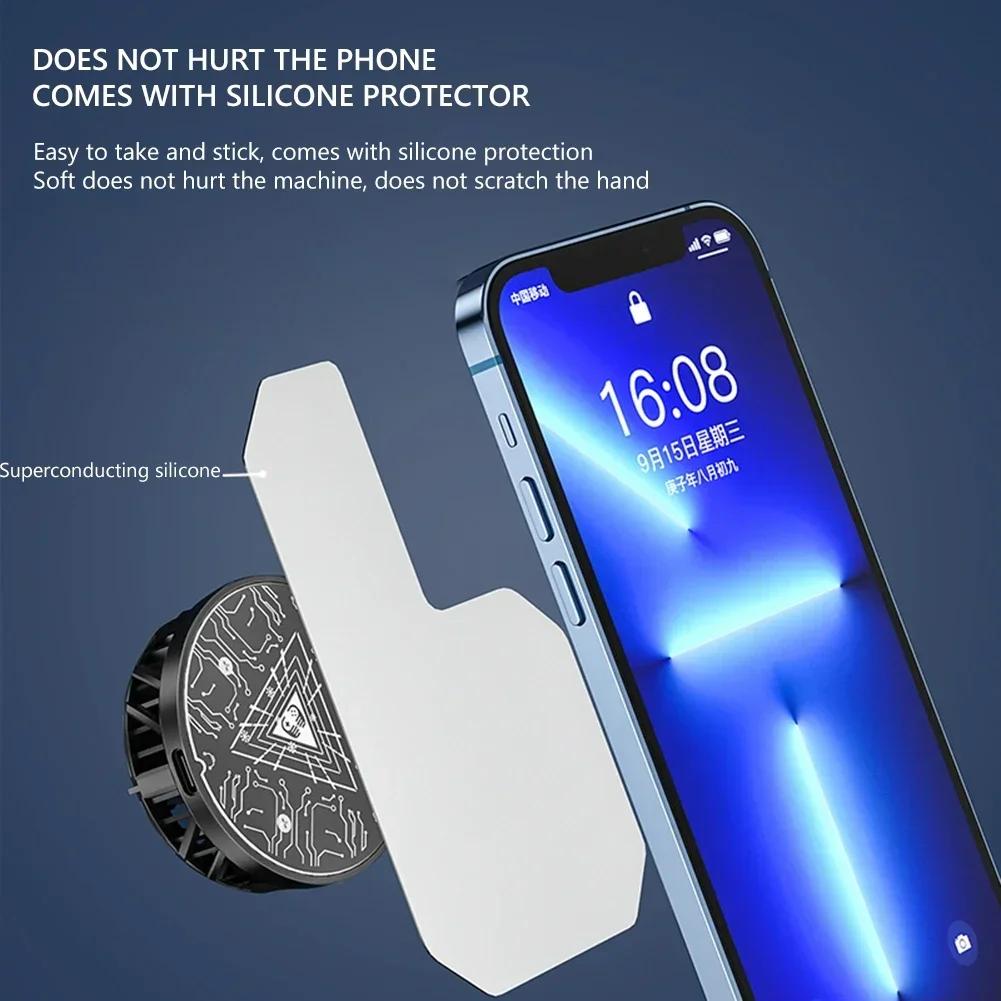 Magnetic Phone Heat Spreader Back Sticker Heat Sink Heat Spreader Sticker for Smartphone Game Heat Dissipation Fan Accessories