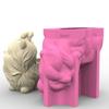Silicone Flower Vase Mould Concrete Casting Molds Dog Shape Silicone Texture for Concrete Pots and Creative Homes Decors