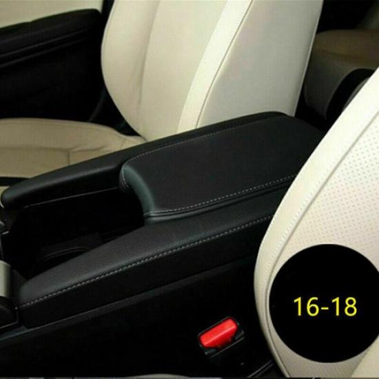 Microfiber Leather Black Car Interior Armrest Cover Replace Kit For Civic 2018