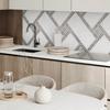 Glued PVC Panel With Motif Perfect For Hallway 100x50 cm Geometric Pattern With Lines
