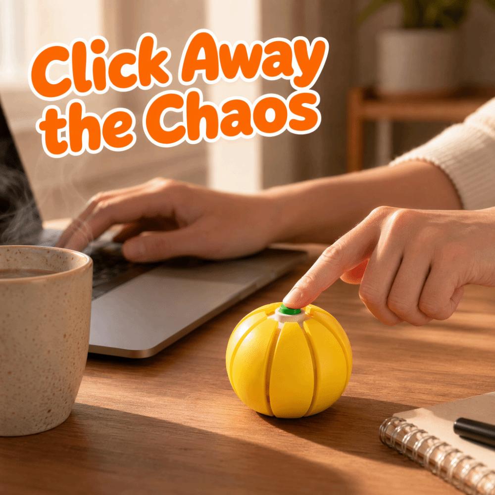 Button Click Fidget Clicker Fruit Design Stress Relief Toy Pumpkin Squishy Toy Party Giveaway