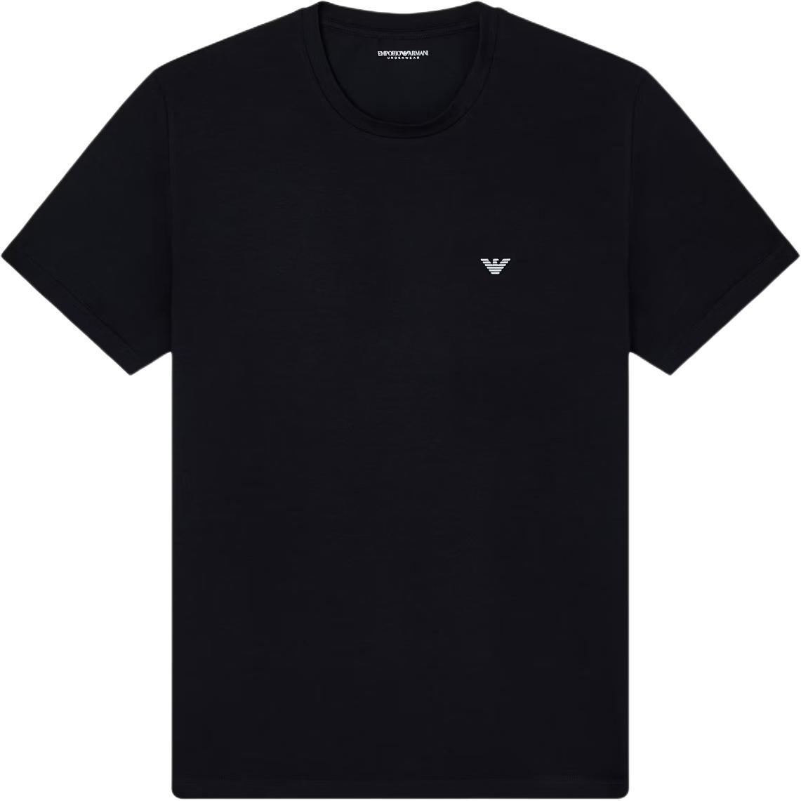 Emporio Armani Plain Knit Crew Neck Short Sleeve T-Shirt Men Tops EM000391-AF10776-MC108 M