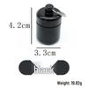 Portable Aluminum Alloy Pill and Storage Container with Keychain