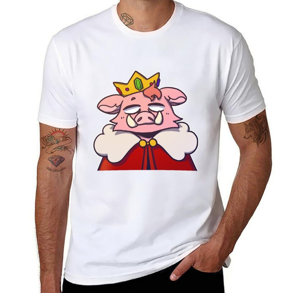 Pig King Techno Tshirt Abstract Pattern Print Top Tshirt