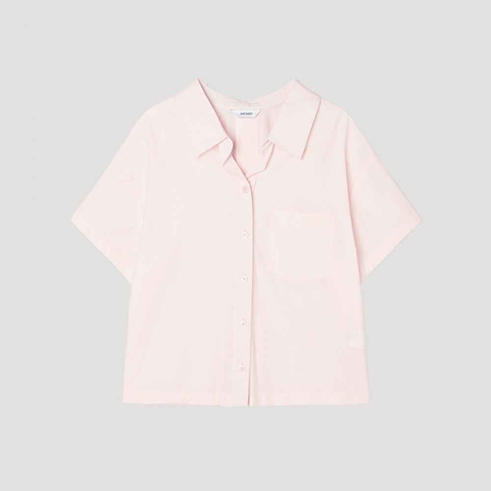 

[She S miSS] Open Collar Slit Short Sleeve Shirt SwwStp22220 Co coral/55