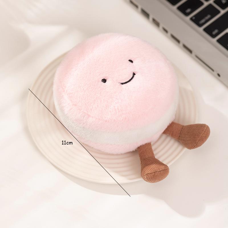 10/14CM Delicious Dessert Plush Doll Personification Smile Egg Tart Macaron Madeline Food Doll Dessert Shop Decoration Gift
