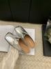 Fashion 2025 Summer New Women Sandals PU Leather Shoes for Women Square Toe High Heel Women Sandals Cover Toe Chunky Heel Women's Mules