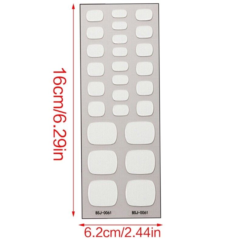 Gel Nail Toe Strips Semi Cured Full Cover Gel Nail Sticker Manicure Decals