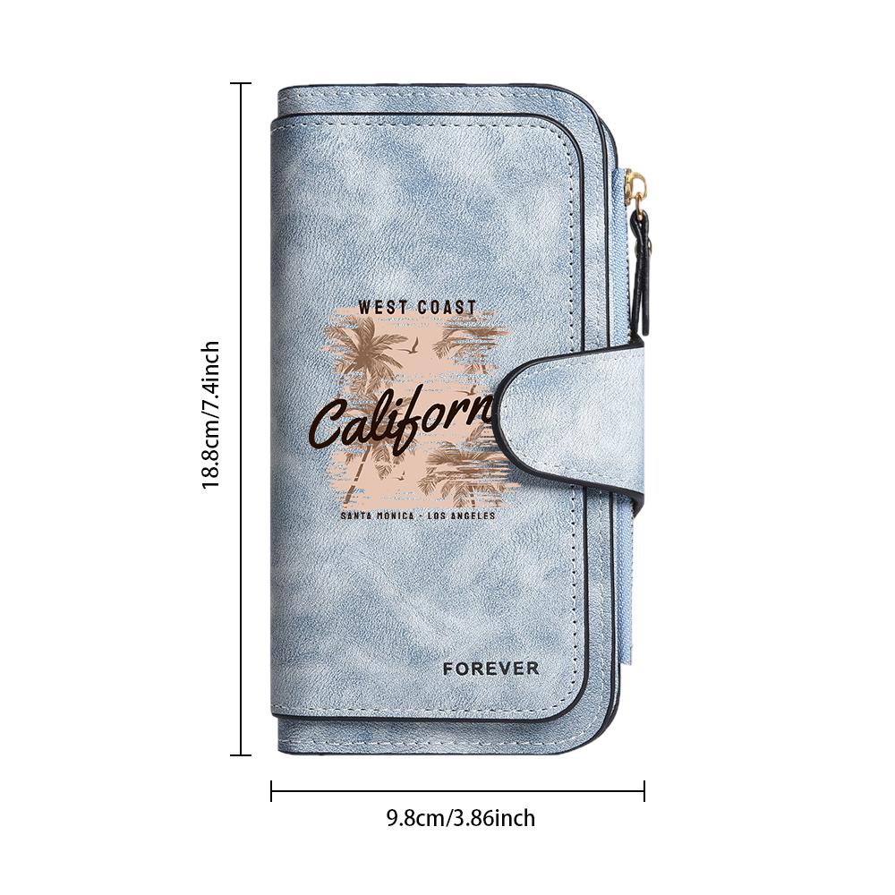 West Coast California Long Wallet Forever Card Holder Fashion Portable Purse