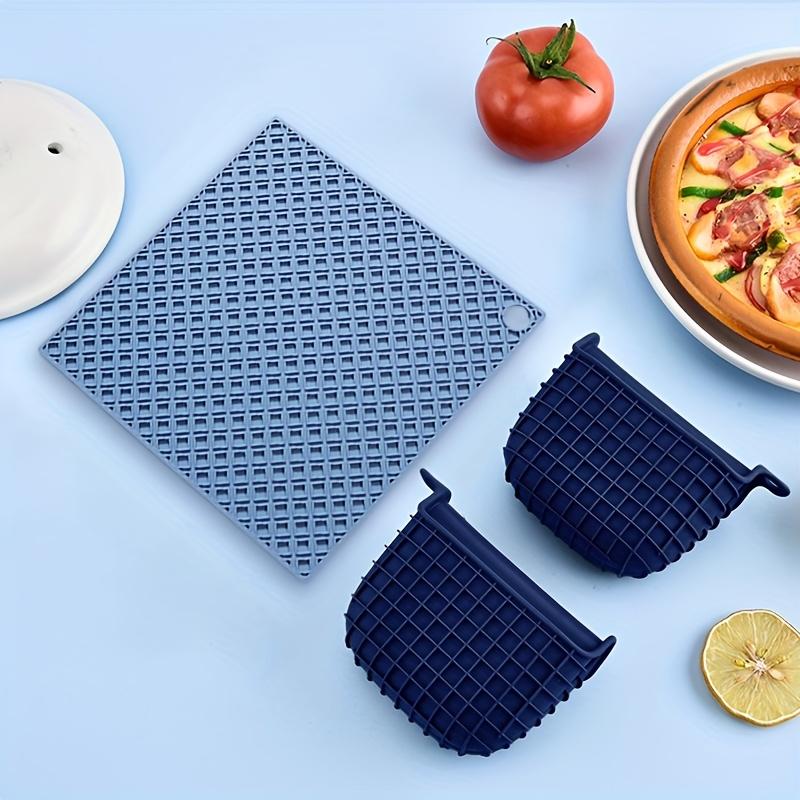 

2Pcs Silicone Pot Handle Cover and Coaster, Non-slip and Heat-resistant, Textured Cooking Safety Surface, Non-slip Grip Kitchen Utensils