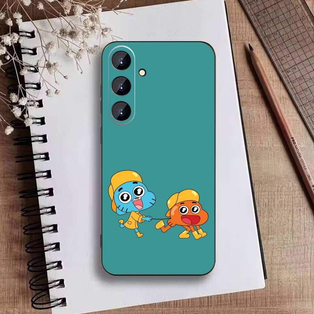 S-Gumball and Darwin Phone Case For Samsung Galaxy A73,A21s,A22,A31,A52,A53,A71,A41Soft Black Shell