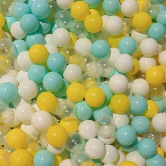 100Pcs Children's Toy Balls Odor-free Elastic Safe Thickened Large Size Color Cognition Multicolor Macaron Color Pit Balls Swimming Pool Toy