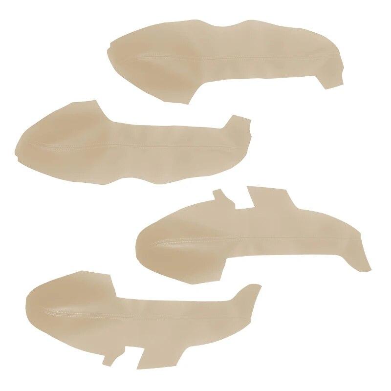 Soft Beige Leather Door Armrest Cover For Hyundai Sonata 2004 2005 2006 2007 2008 Car-styling 4pcs Door Armrest Panel Cover Trim