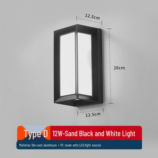 Waterproof Outdoor Wall Lamp for Villa Courtyard, Balcony, and Terrace