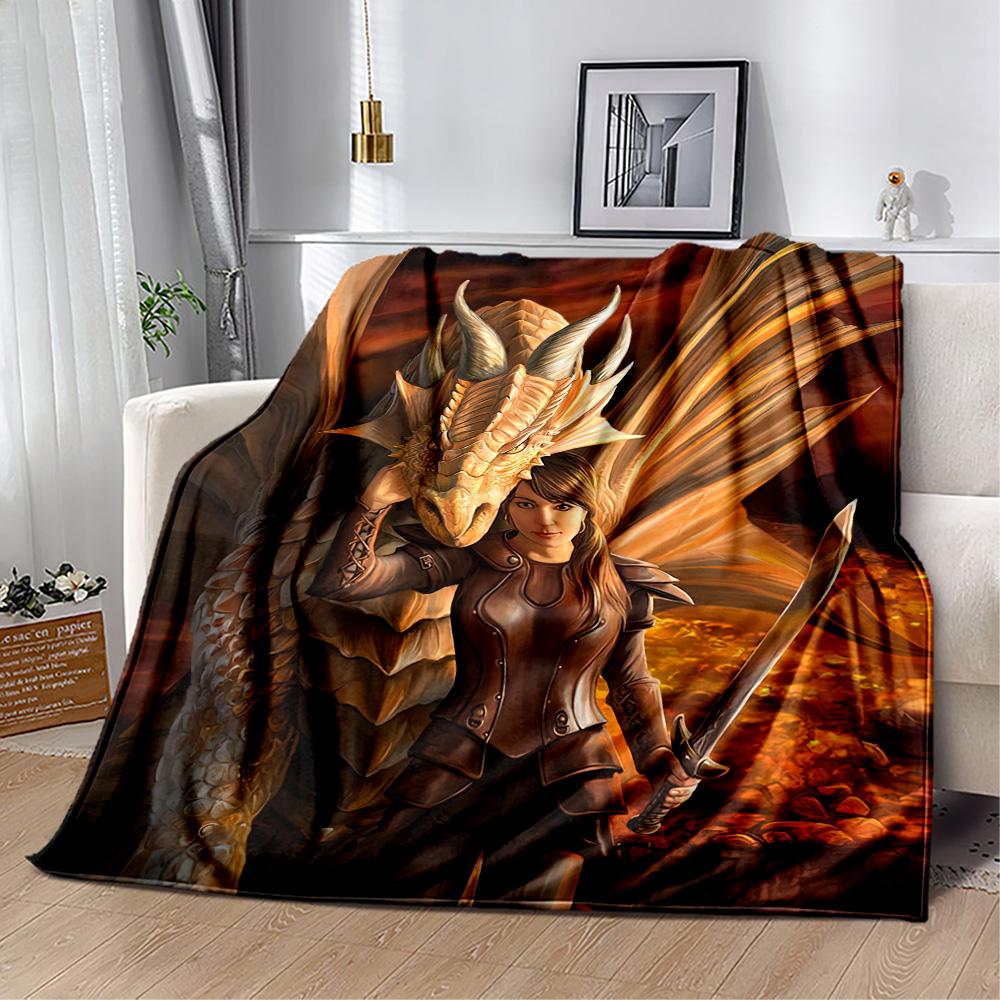 Gothic Style Blanket Soft Warm Cozy Perfect for Seaside Office Chair Four Seasons Universal Playful Design Best Holiday Gift for Friends Family