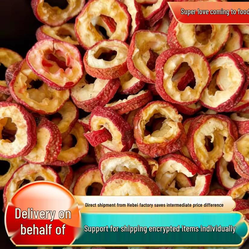Natural Dried Hawthorn Rings - No Sulfur, No Fumigation, Large Center, Perfect for Water Soaking, Pitted. Yimeng Hawthorn 250g