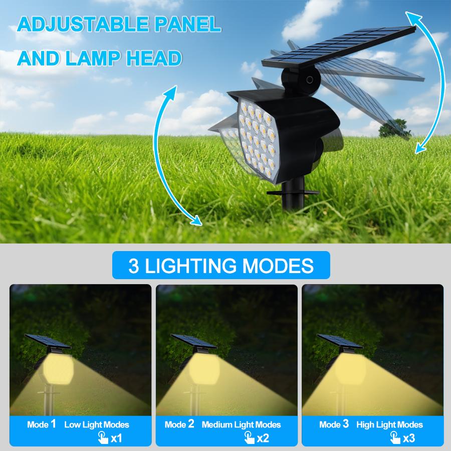 Lampă solară peisaj în aer liber pentru gazon Lampă de podea de grădină cu LED, impermeabilă, de uz casnic, de vilă, de grădină, priză Cablaj gratuit