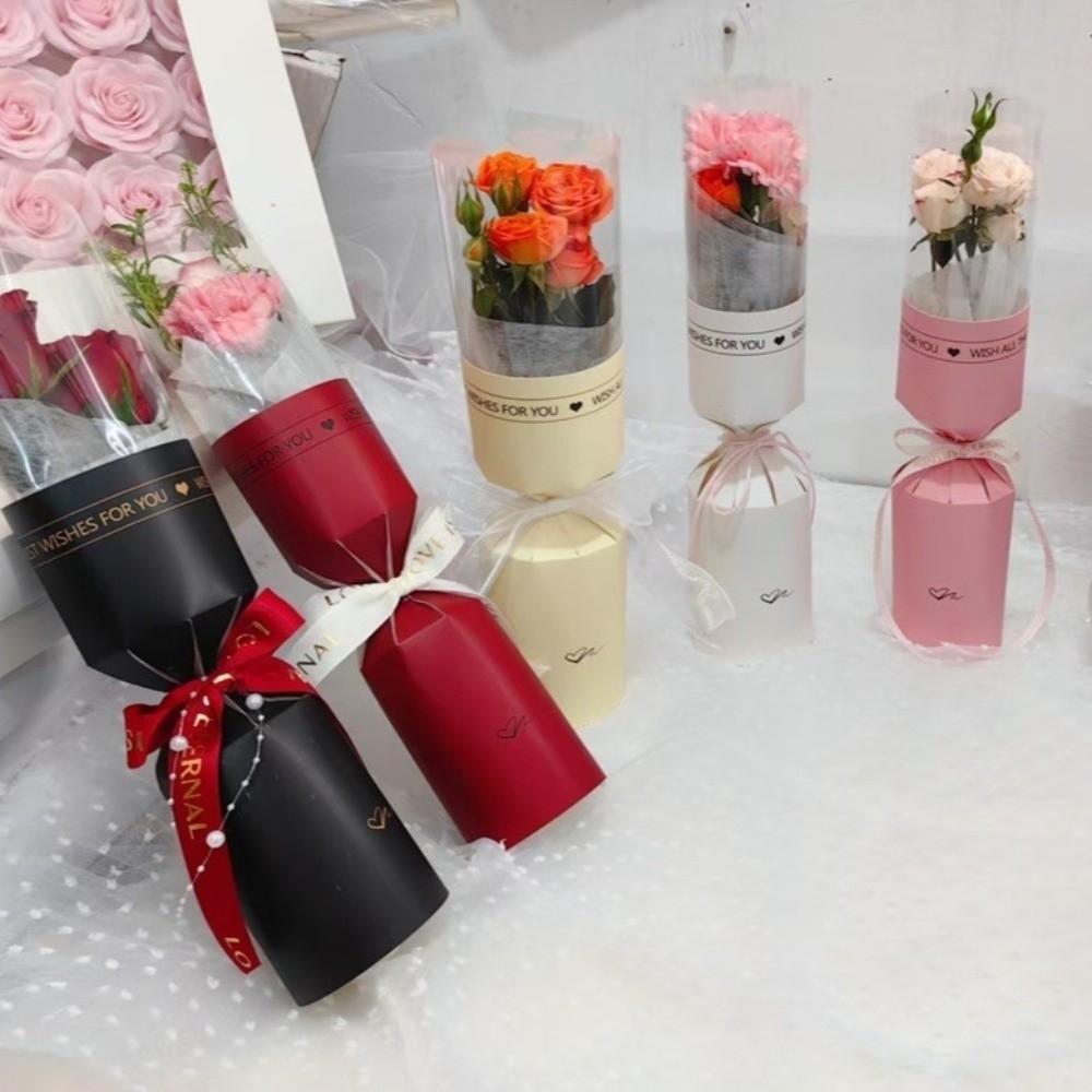 10 Peças Sacos Românticos para Embrulho de Flor Única Saco para Embalagem de Buquê Celebração de Casamento