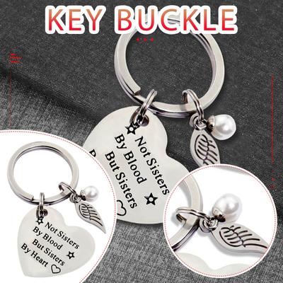 (Nikita) Módní dárek Přívěsek na klíče z nerezové oceli Šperky na klíče Good Sister Keychain