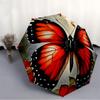 1PC Butterfly Floral Pattern Automatic Open/close Umbrella with 8-Rib Structure for Women/Men, All-Season Use - Travel Essential, Stylish Accessory, H