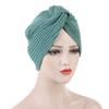 Muslim Fashion Imitation Cashmere Turban Caps for Women Bohemian Style Hijab Caps Indian Hat Solid Color Ladies Knitted Cap
