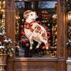 Festive Zodiac Sheep Wall Decor 2027 Year of The Window Cling, Russian New Sticker, Party Glass Art Static Christmas Decal with Bell Berries for Home