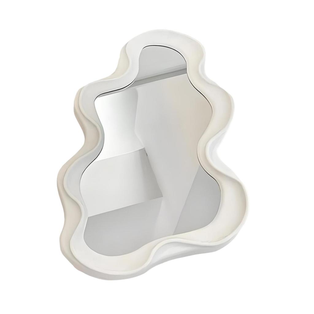 Specchio da Parete Decorativo con Bordi Asimmetrici Specchio Artistico da Tavolo per Bagno Soggiorno Decorazione per la Casa