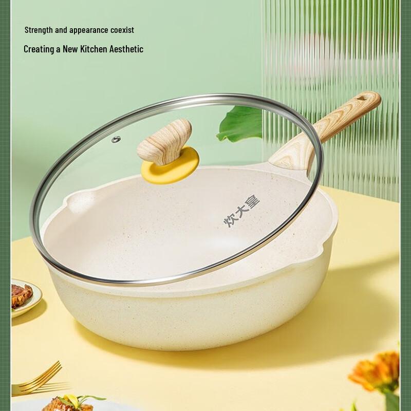 COOKER KING White Non-stick Wok