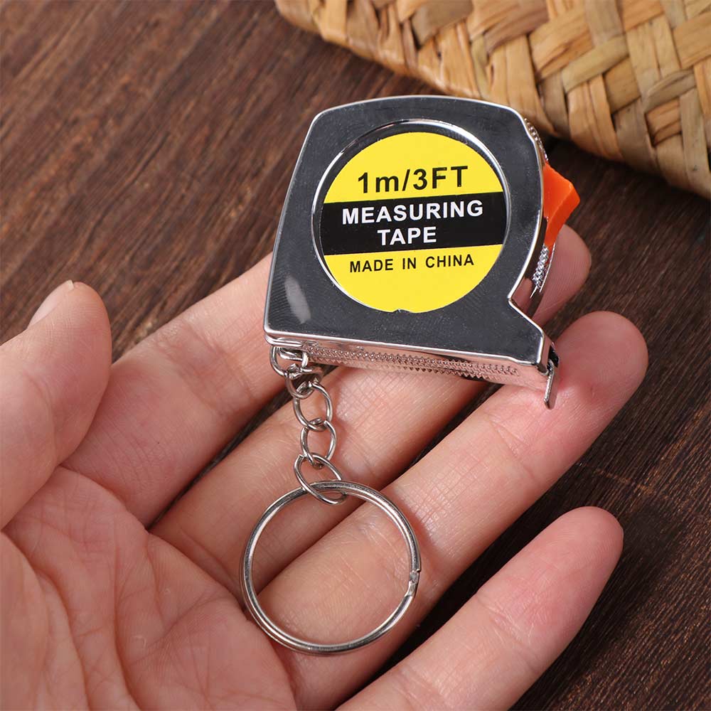 Soft Steel Tape Measure Keychain 3-Foot/1-Meter Measure Keychain Measuring Ruler Tape  Daily