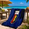 Asciugamano da Spiaggia in Microfibra Lion Shield Spiaggia di Genova, Leggero e Asciugatura Rapida, per Viaggi Estivi, Piscina, Ventilatore, Regalo di Compleanno