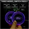 Car Sticker Car LED Coaster Light Water Cup Bottle Holder Mat for Ford Focus 3 MK2 Fiesta MK7 Mondeo Mk4 Fusion Kuga Ranger Acce