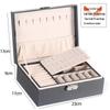 Double-Layer Lockable Jewelry and Ornaments Storage Box with Large Capacity