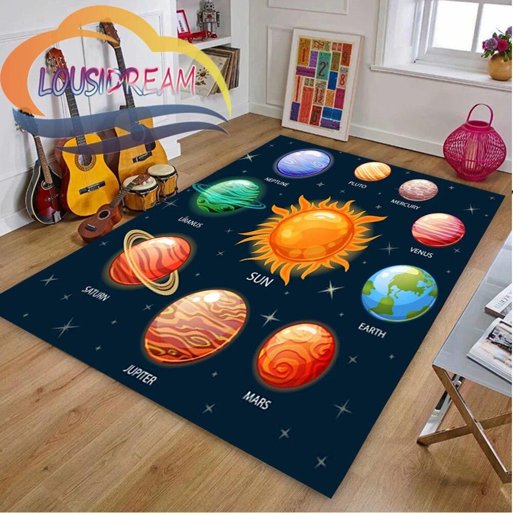 3D Pattern space universe  vector and many planets in galaxy-Popular Cushion In Europe  America Fashionable Carpet