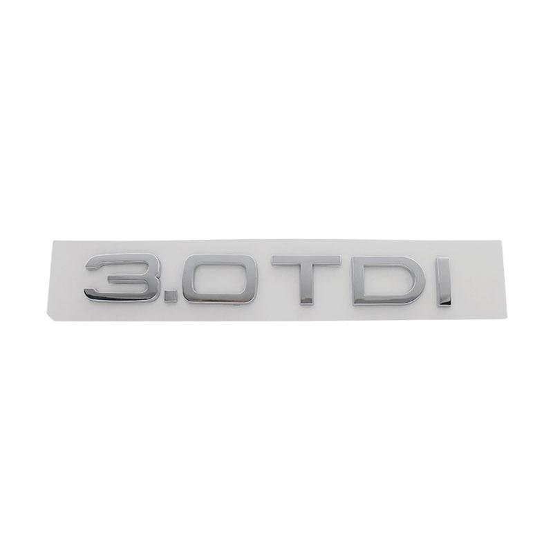 

3D Premium 1.9 2.0 3.0 TDI Letters for A6 Q5 Q7 SQ5 SQ7 A4 A3 B6 B7 B8 B9 car Engine Hood Fender trunk Tail Rear Decal Emblem Badge Sticker 30tdi-chrome