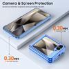 Slim Hard PC Case for Galaxy Z Flip 6 with Built-in Screen Protector,Shockproof Anti-Scratch Full Body Protection Cover,For Wireless Charging-Blue