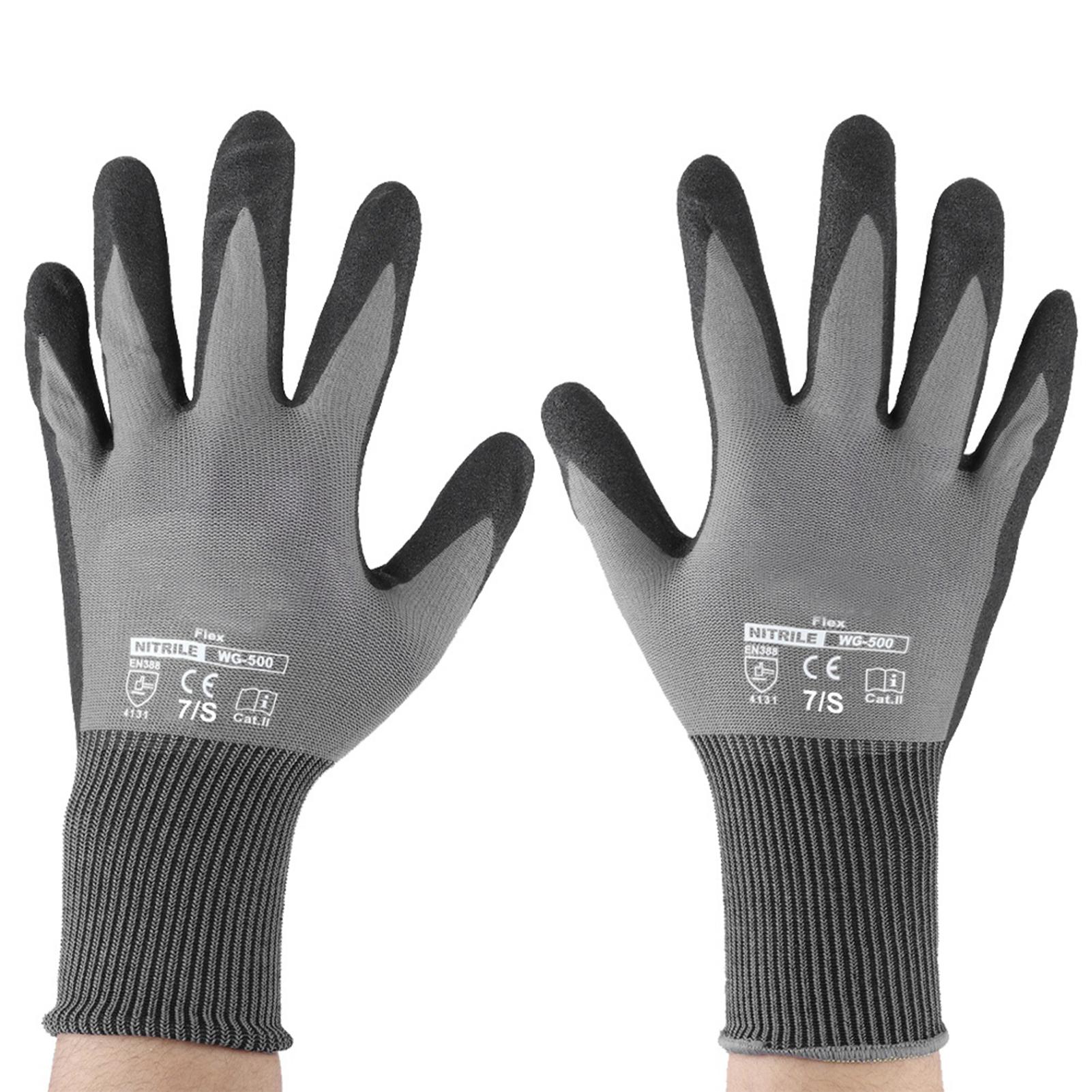 

Anti slid Cut Resistant Safety Gloves Oil and Wear Resistance Working Gloves XL