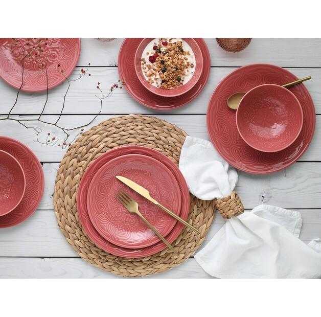 CreaTable Orient Mandala Red Dinnerware Set, 12 Pcs (21629)
