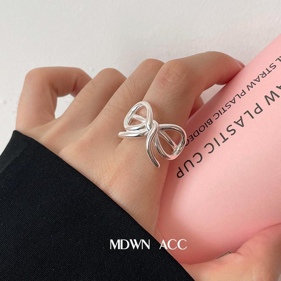 Women s Simple Geometric S-Shaped Stackable Ring Adjustable Opening