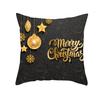 Home decor black merry christmas pillowcase christmas decoration party christmas moose pillowcase 45x45cm